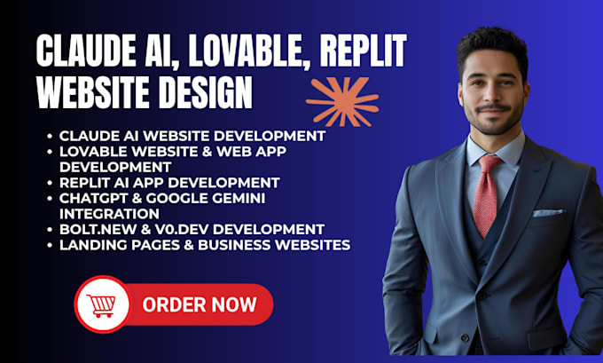 build your website using claude, lovable, replit  ai app