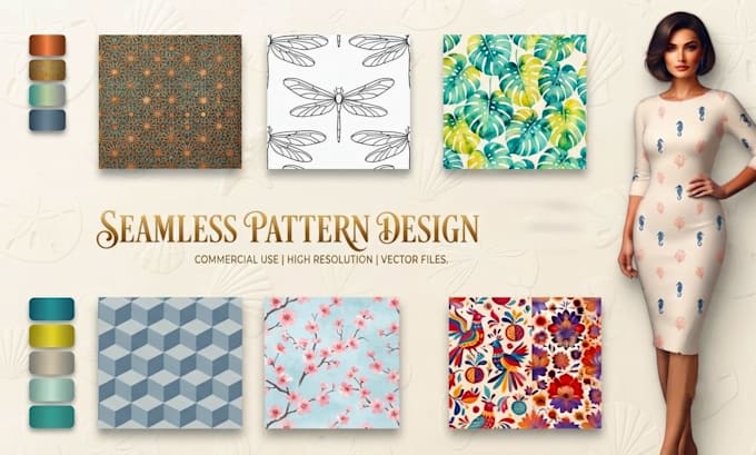 design seamless repeat logo patterns