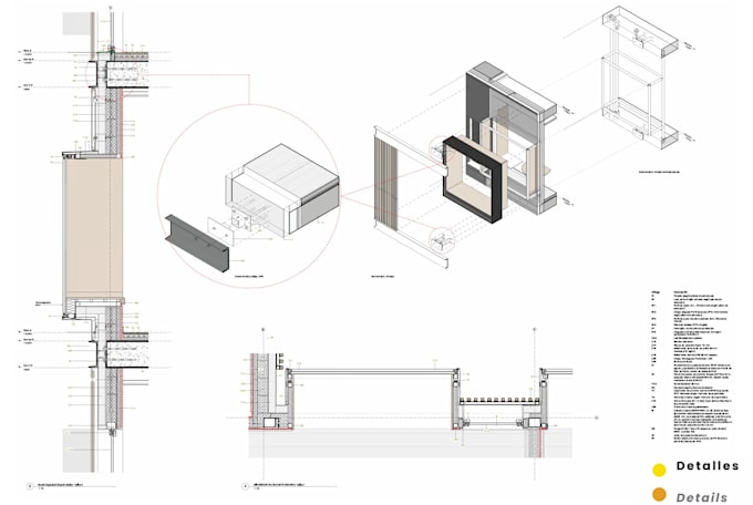 create 3d exploded axonometrics and technical details in revit