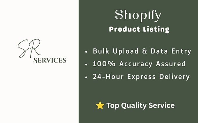 do accurate shopify product listing and ecommerce data entry