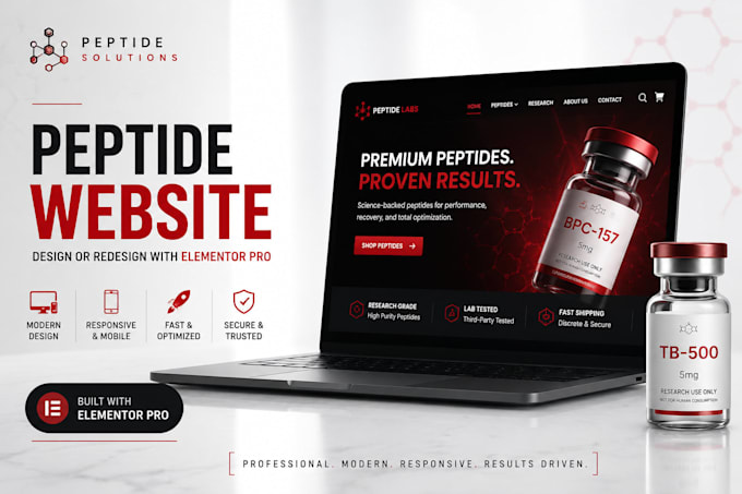 build a professional peptide wordpress website with woocommerce
