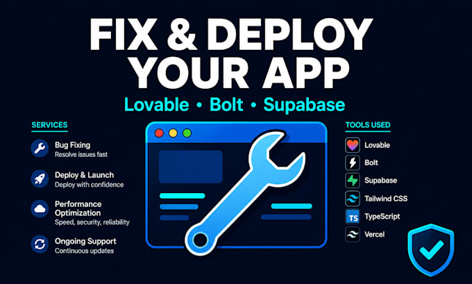 fix deploy broken lovable bolt cursor replit v0 base44 supabase web app fix