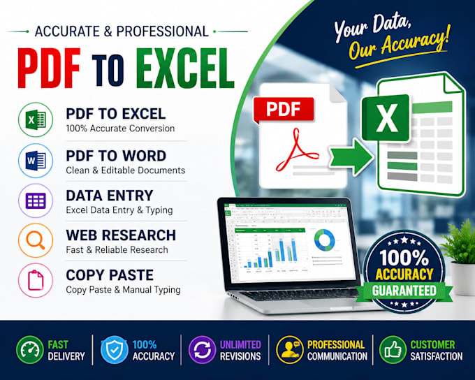 convert PDF to excel accurately and professionally