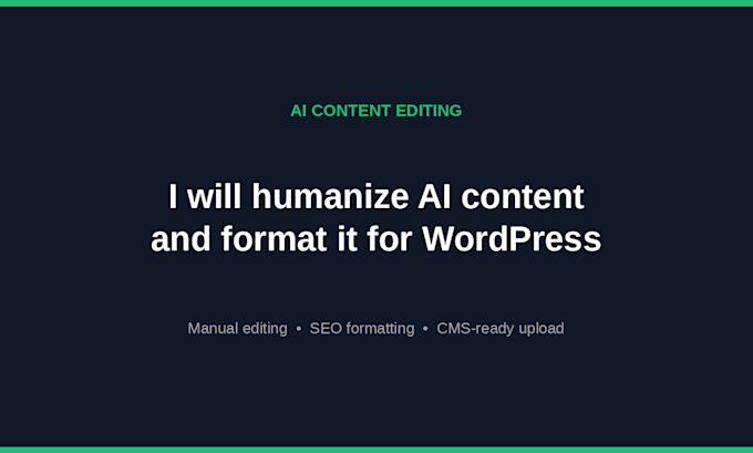 humanize ai content and format it for wordpress upload