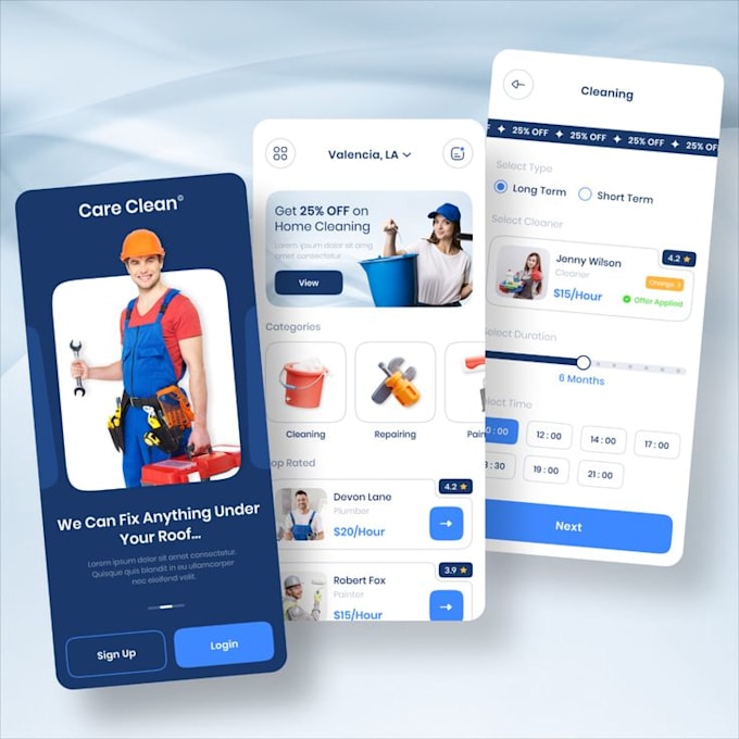develop  scalable on demand, booking, delivery app for ios and android