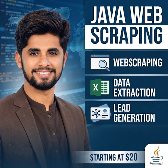 do web scraping data scraping and lead generation using java
