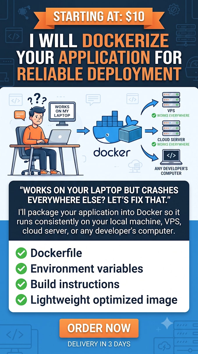 dockerize your application for reliable deployment