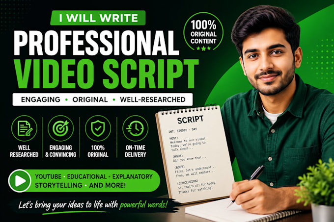 write engaging youtube scripts for your channel