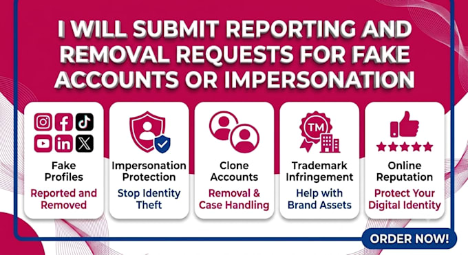 report and remove fake social media accounts and identity theft