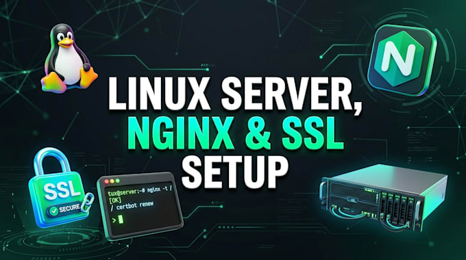 setup linux server nginx ssl domain pointing and web server