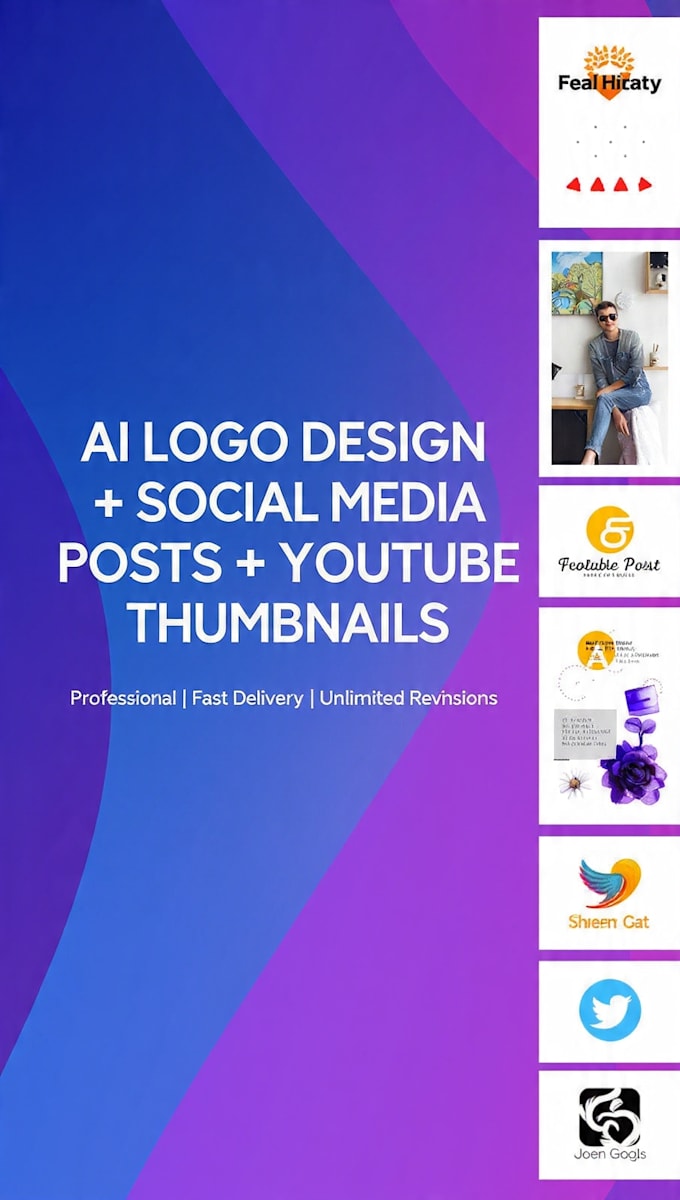 design ai logo, canva posts and youtube thumbnails