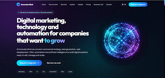build a website, backend system and business automation