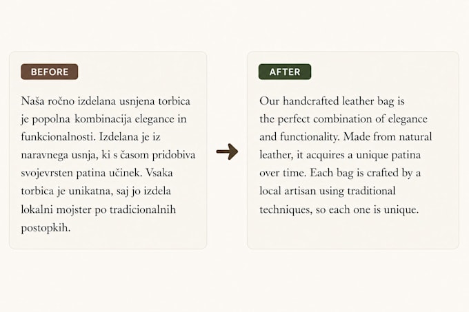 translate and edit texts between slovenian and english