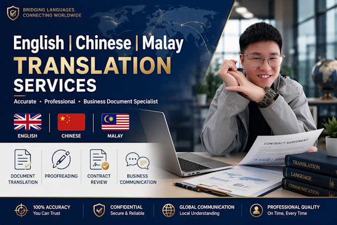 translate english chinese malay documents professionally