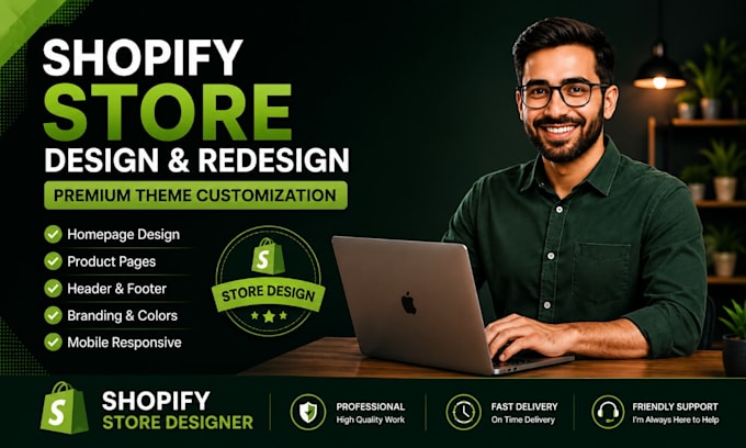 design or redesign your shopify website and store