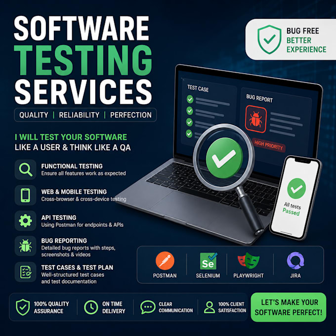 manually test your software with test cases and bug reports