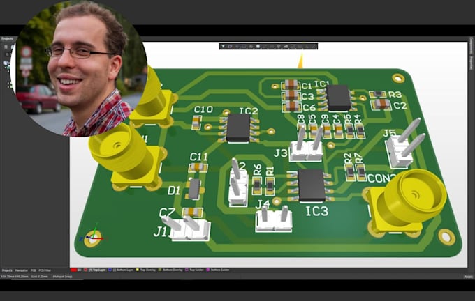design pcb boards in altium or eagle pcb design software, and create gerber