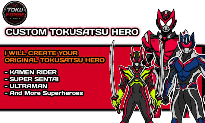 create a custom tokusatsu inspired hero character design