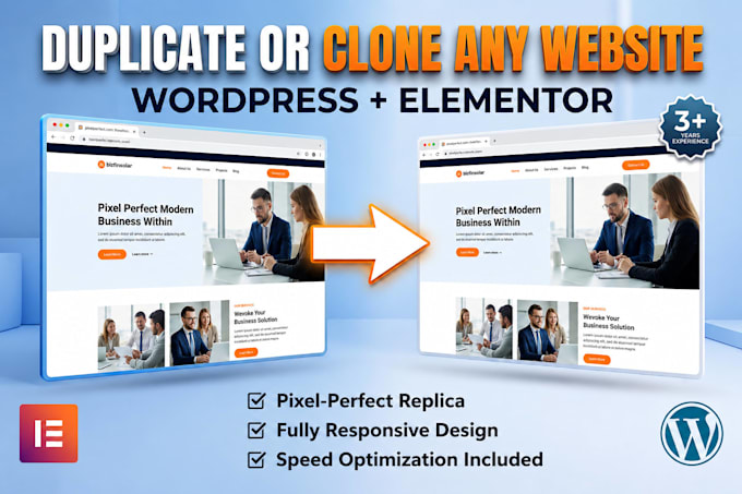 duplicate wordpress website or be your elementor expert
