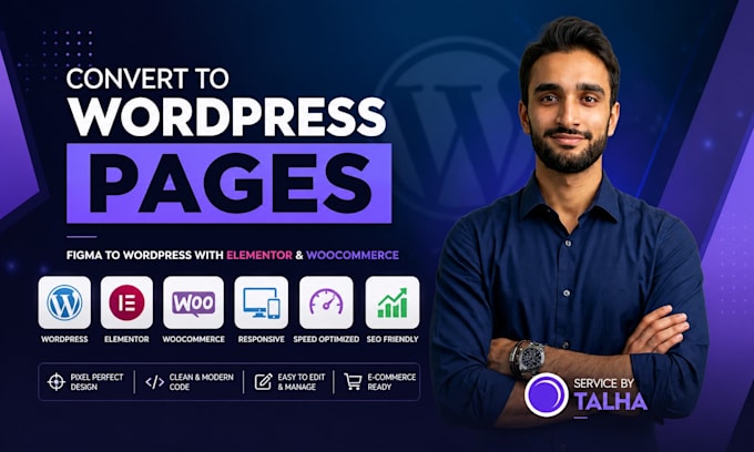 convert figma to wordpress, ai to wordpress figma to elementor woocommerce