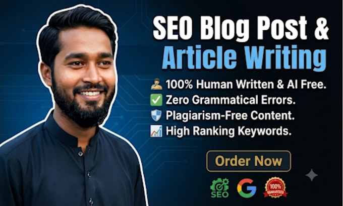 write human written SEO optimized blog post and article