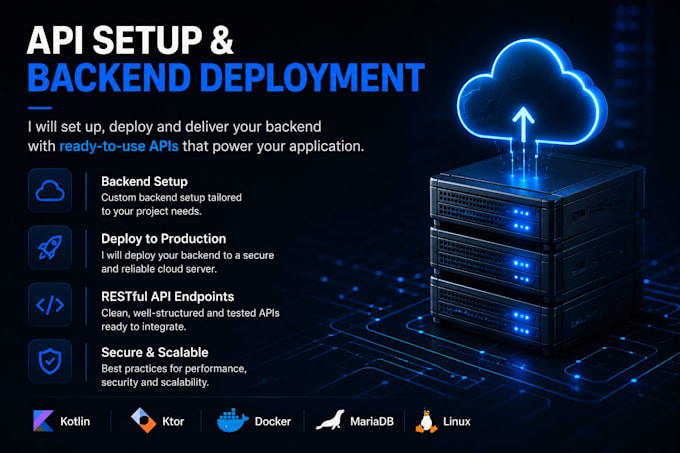 develop and deploy a custom rest API backend
