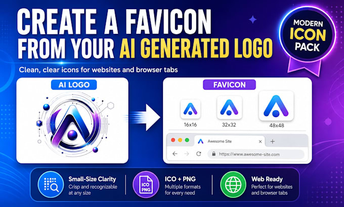 create a favicon from your ai generated logo