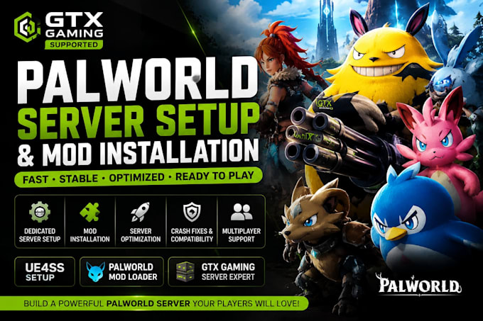 setup and optimize palworld mod gtx gaming setup ue4ss server setup multiplayer
