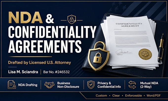 prepare a privacy and confidential information agreement