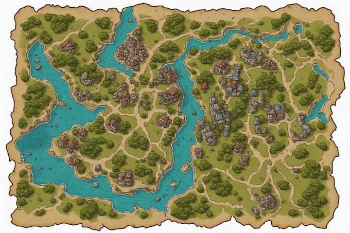 draw a custom map for fantasy, scifi, book or boardgame