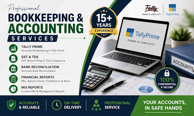do bookkeeping, accounting, gst, tds and tally prime work