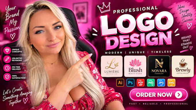 create professional business logo design for your brand
