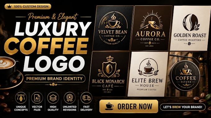 design a luxury coffee logo