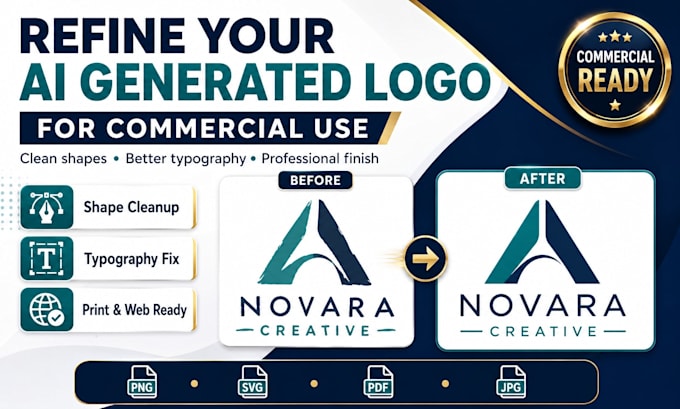 refine your ai generated logo for commercial use