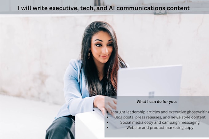 write executive, tech, and ai communications content