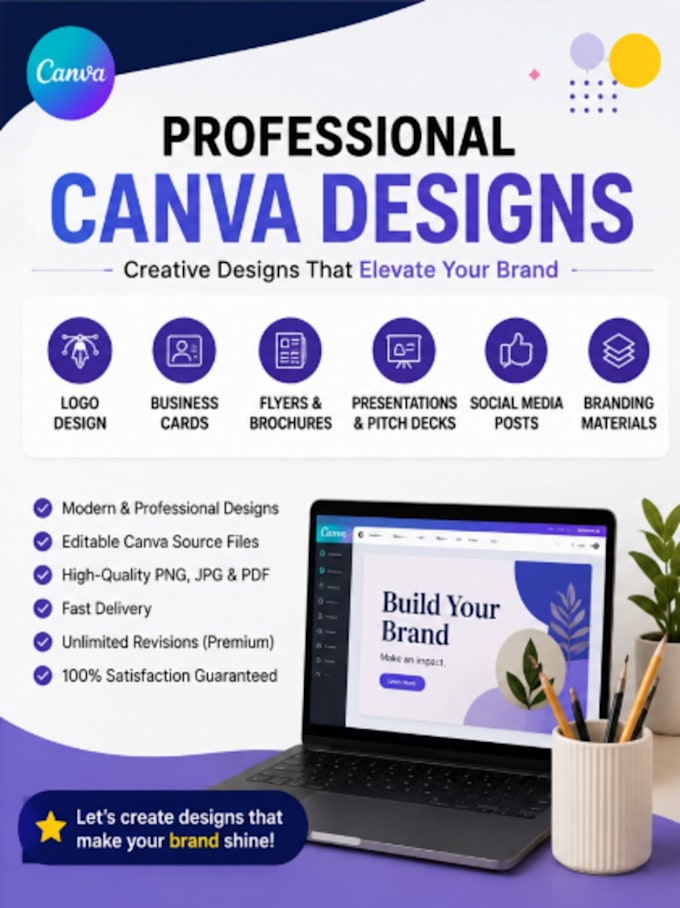 design canva graphics and branding materials