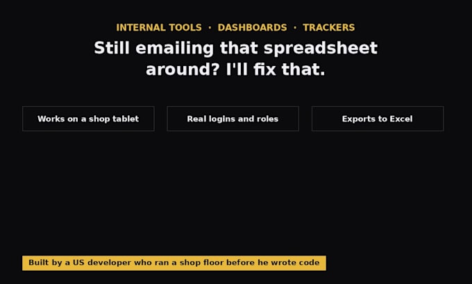 build a custom internal tool or dashboard for your business