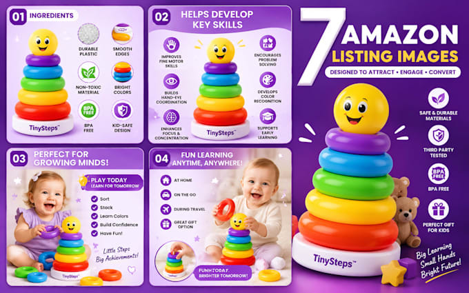 do amazon product listing images, amazon infographic, listing images design