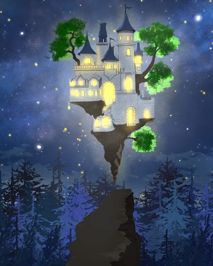create magical fantasy environment art