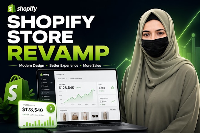 revamp shopify store, shopify store redesign, customize
