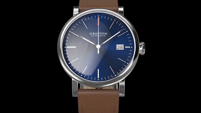 create cinematic 3d luxury watch animation with photorealistic cgi
