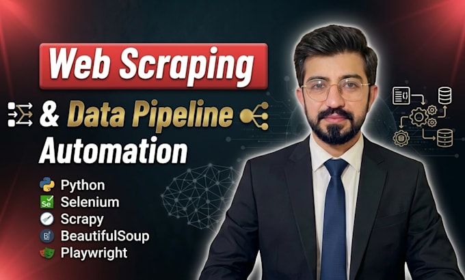 web scraping, python web scrapping, and data pipeline automation