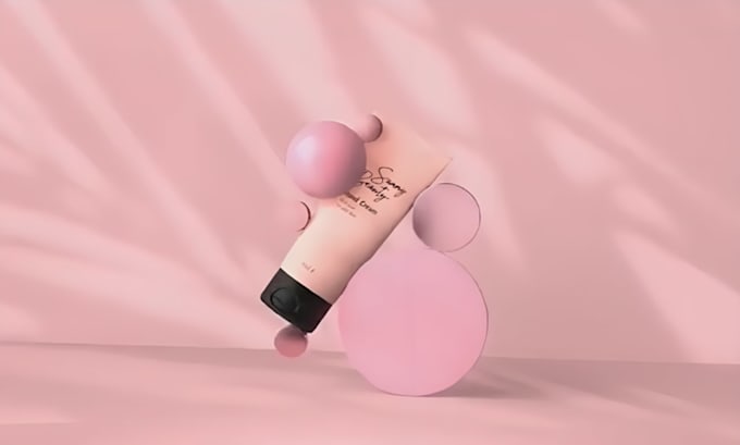 create realistic 3d cosmetics animation, skincare product and product rendering