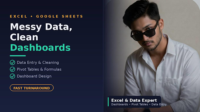do excel data formatting and dashboard creation
