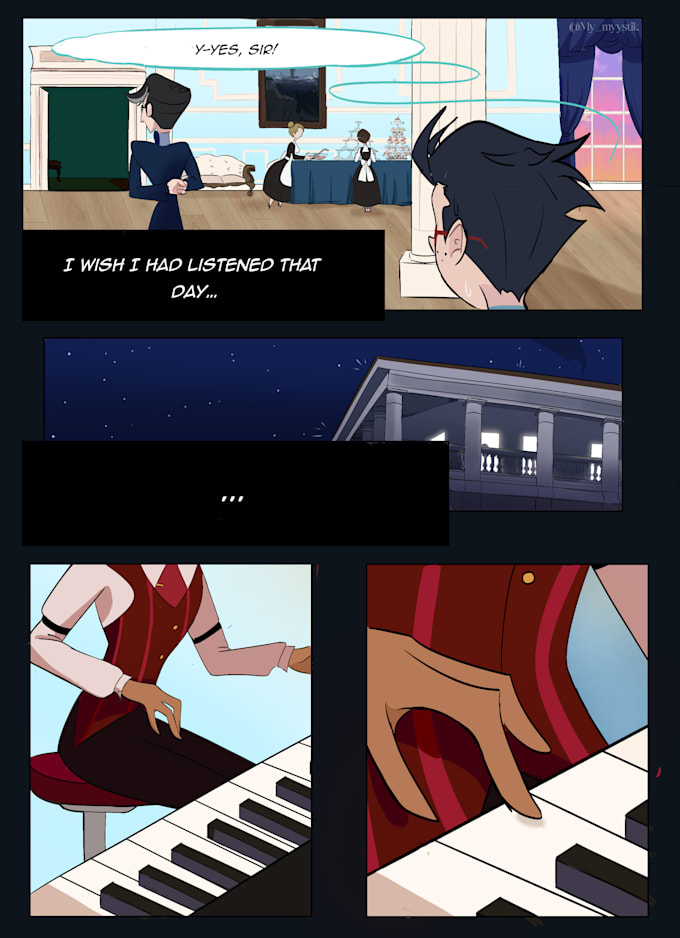 draw a comic page in hazbin hotel style