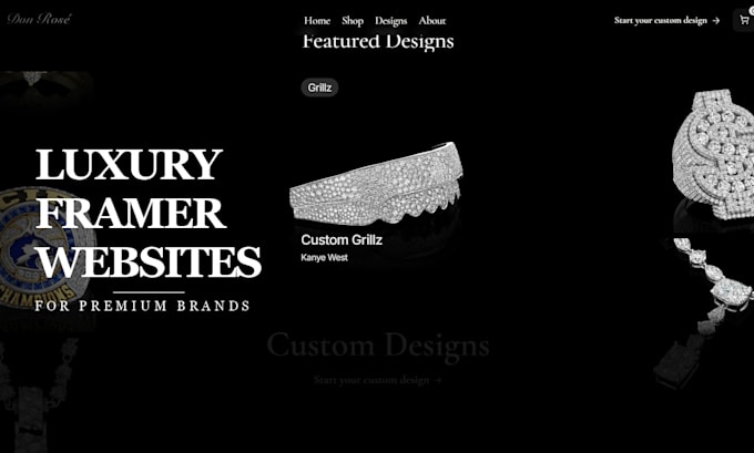 build a luxury framer website for premium brands