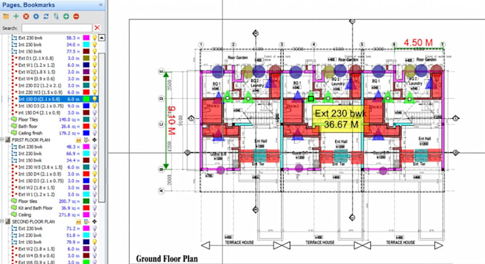 provide materials quantity takeoff,bom earthwork, concrete,steel,cladding,tiling