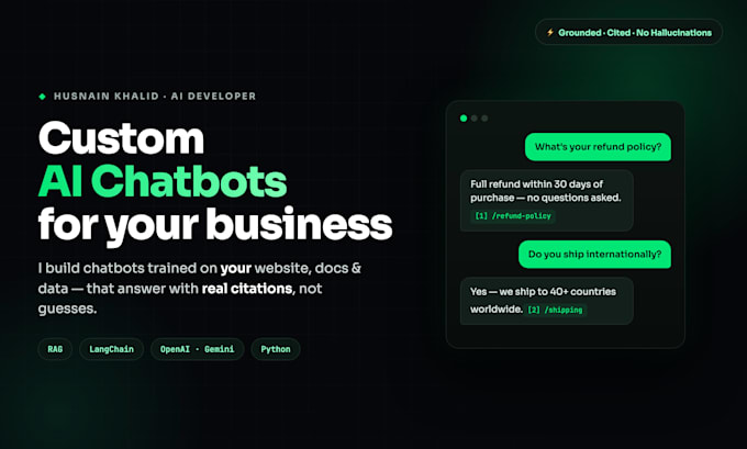 build a custom ai chatbot for your website, docs or business