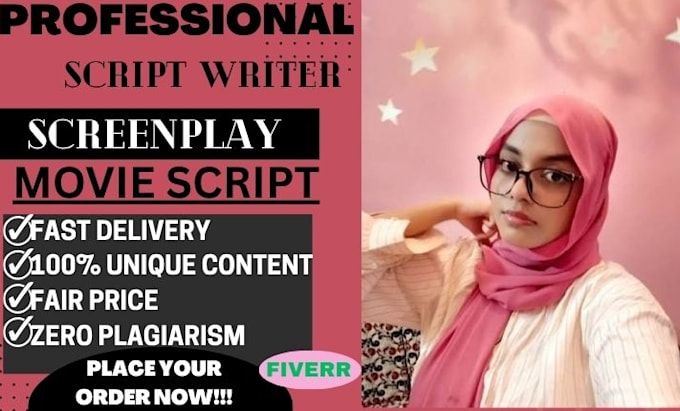 write movie script, screenplay, screenwriting from scratch