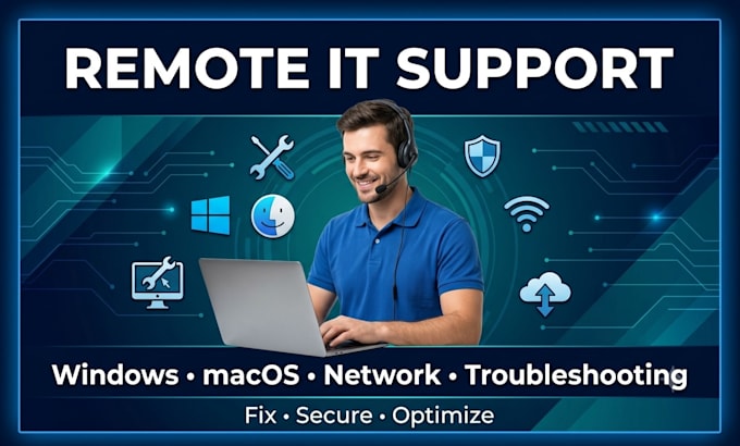 troubleshoot windows, mac, wifi, printer, and software issues